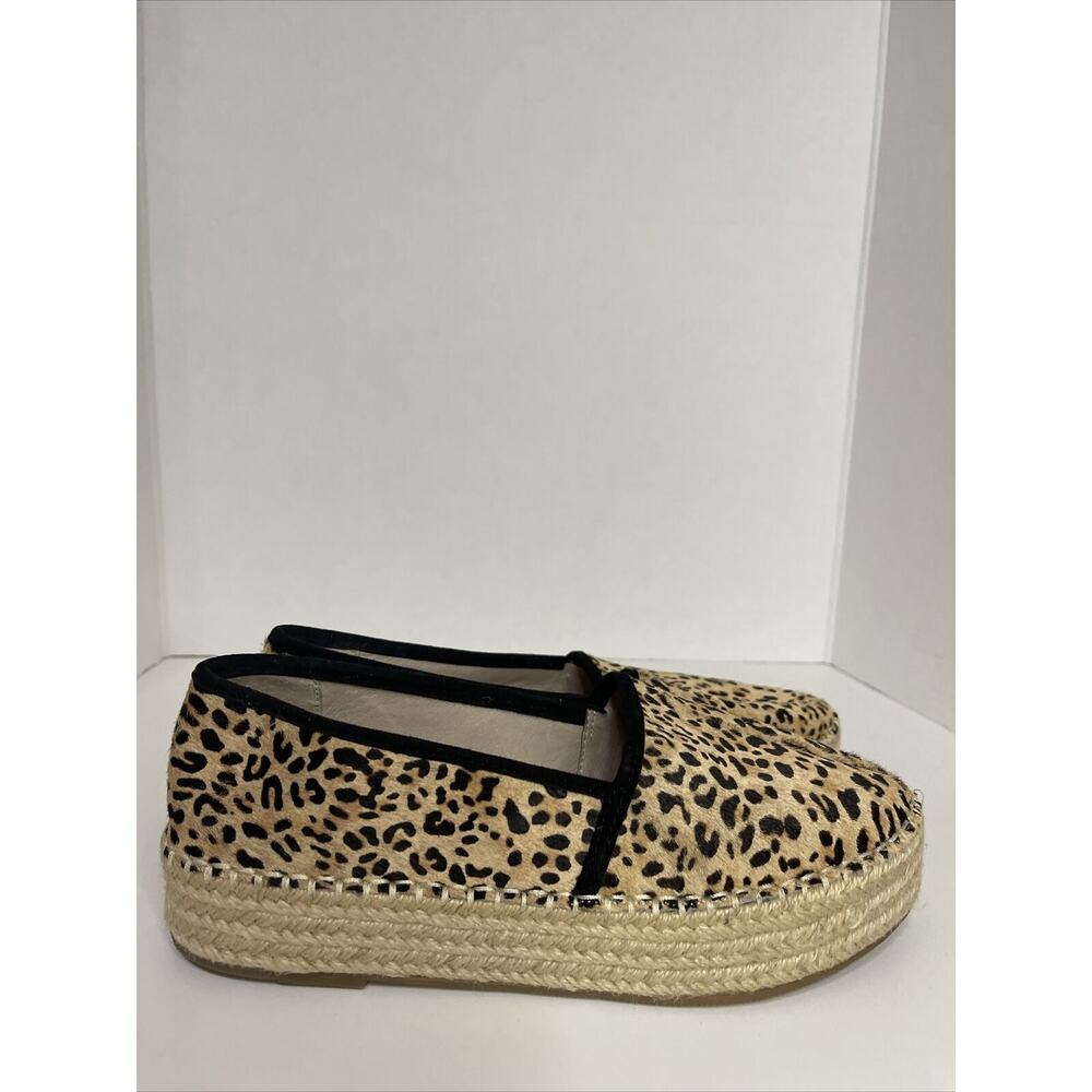 Gianni Bini Leopard Calf Hair Espadrille Size 7.5
